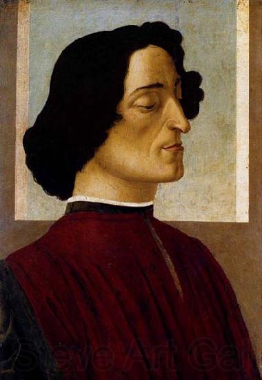 BOTTICELLI, Sandro Portrait of Giuliano de- Medici Norge oil painting art